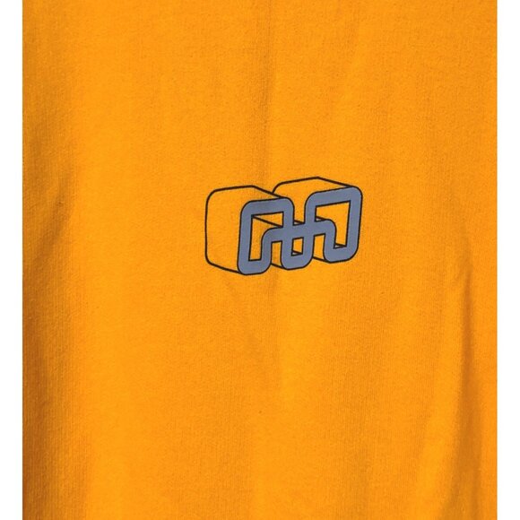 NWT Mossimo Mens Yellow Long Sleeve Sweatshirt With Graphic Details Size L - Picture 2 of 6